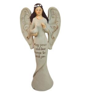 Angel Statue Figurine 6 3/4" May Peace and Love always be with you
